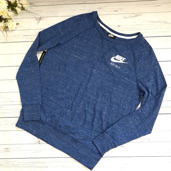 Nike Sweaters - Heather Blue Nike Knit Sweat Shirts